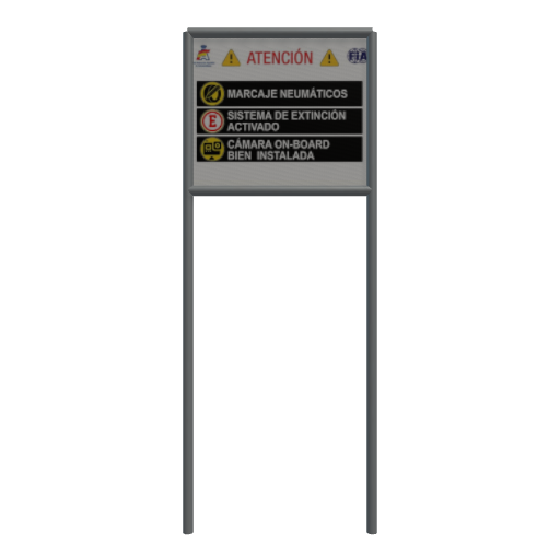 Rally Service Area Drives Warning POLES